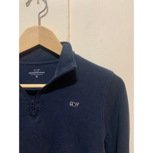 Vineyard Vines pullover shirt navy blue henley quarter zip s KIDS XL (18) - Picture 3 of 6